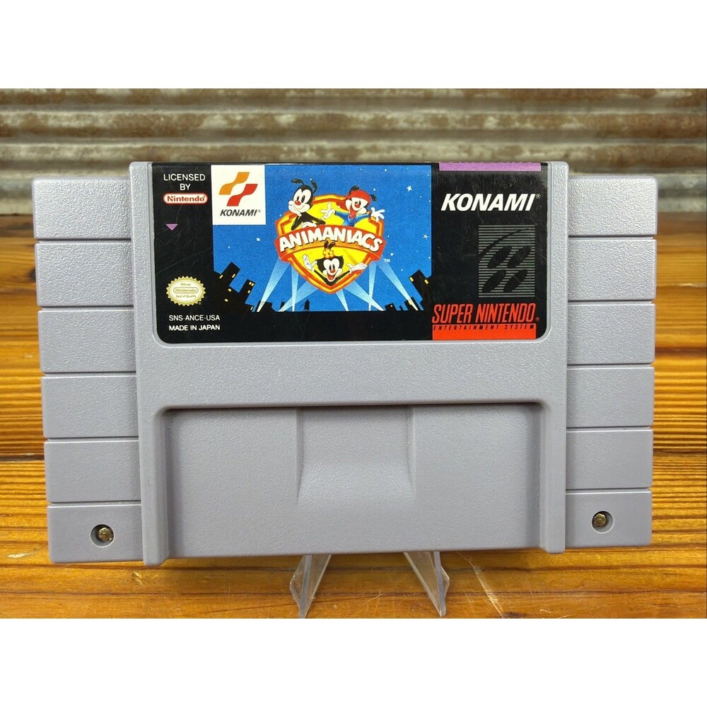 Animaniacs (Super Nintendo SNES, 1994) Authentic Konami Cartridge Only Tested
